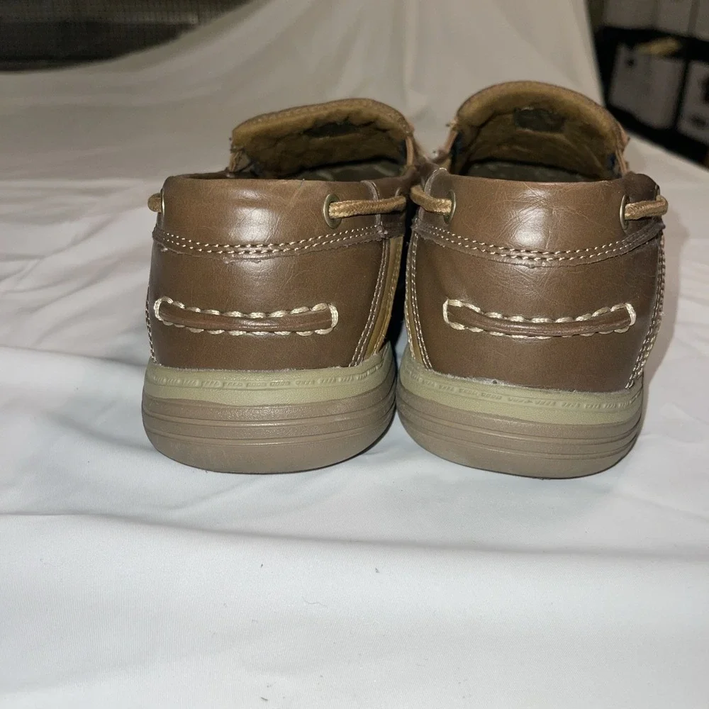 Croft & Barrow Coffee Roast Leather Boat Shoes Moccasins Size 11 Acadamia Men's‎